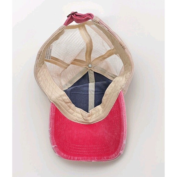 USA Distressed American Trucker 4th July Adjustable Hat Cap Patriotic Red Blue - Picture 5 of 6